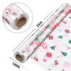 JOYIT 100 ft Christmas Cellophane Wrap Roll (35 in x 100 ft) - 3 Mil Thick Cellophane Roll, Christmas Cellophane Bags Large for Flower Gift Baskets Arts Crafts Wrapping (35" fold into 17.5") view 3