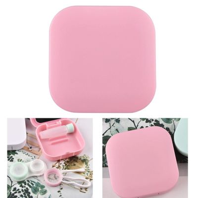 Keenso Portable Lens Case, Leakproof Plastic Case with Mirror, Bottle, Tweezers and Stick ()