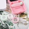Keenso Portable Lens Case, Leakproof Plastic Case with Mirror, Bottle, Tweezers and Stick () view 4