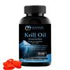 Antarctic Krill Oil 1000mg Softgels with Astaxanthin  Omega-3 EPA & DHA Supplement for Heart, Brain, and Joint Health in Form of Phospholipids 60 Vanilla-Flavored Softgels view 1