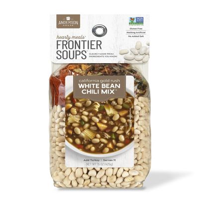Frontier Soups Hearty Meals california gold rush White Bean Chili, 15 oz, 2 pk