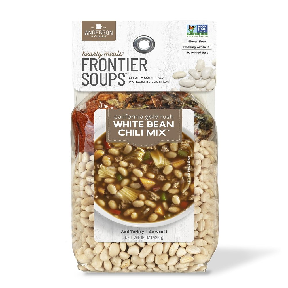 Frontier Soups Hearty Meals california gold rush White Bean Chili, 15 oz, 2 pk