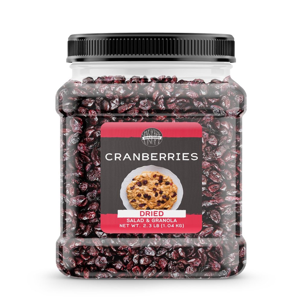 Birch & Meadow Dried Cranberries, 2.3 lb, Sweetened, Salad & Granola
