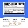 BulkSupplements.com Vitamin D3 + K2 5000 IU Softgels - D3 K2 Supplement, for Immune Health - Gluten Free, 1 Softgel per Serving, 365 Count (Pack of 1) view 2