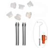 Lipzi Extension Accessory Pack for Original Anti-Wrinkle Straw - 2 Silicone Extensions and 6 Spare Plugs - Designed for Tall 40 oz Tumblers - 8 Pieces view 1