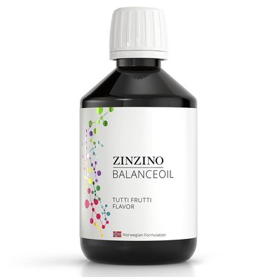 Zinzino - BalanceOil+ Tutti Frutti - Fish Oil Supplement for Kids with Extra Virgin Olive Oil, Omega-3 (EPA+DHA), Olive Polyphenols - (300 ml)
