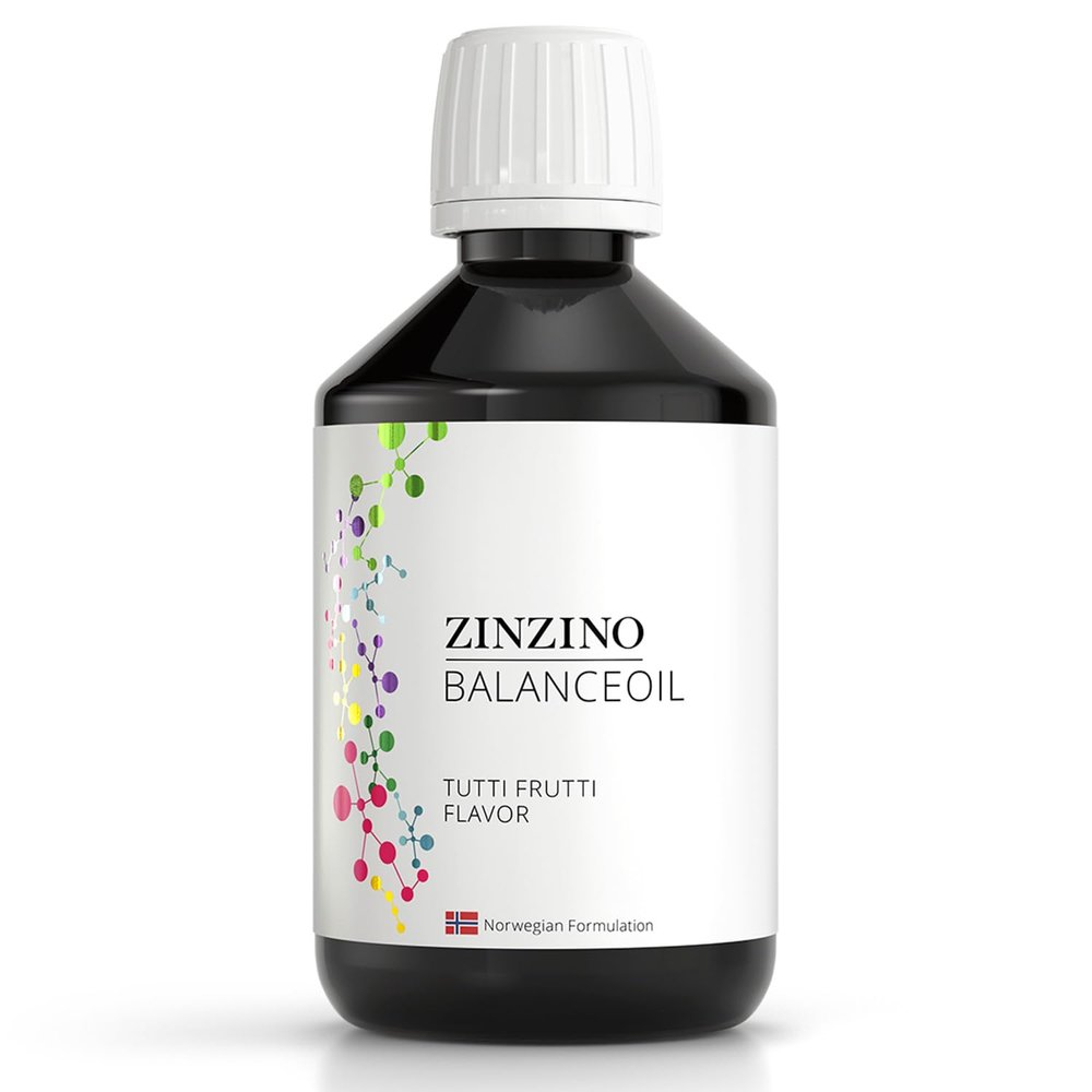 Zinzino - BalanceOil+ Tutti Frutti - Fish Oil Supplement for Kids with Extra Virgin Olive Oil, Omega-3 (EPA+DHA), Olive Polyphenols - (300 ml)