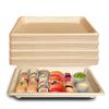 EcoQuality Compostable Sushi Trays X-Large - Natural Sugarcane Bagasse Take Out Sushi Container - Biodegradable, Disposable Sushi Plate, Eco Friendly, Plastic Alternative, To go, Serving Tray (25) view 1