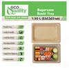 EcoQuality Compostable Sushi Trays X-Large - Natural Sugarcane Bagasse Take Out Sushi Container - Biodegradable, Disposable Sushi Plate, Eco Friendly, Plastic Alternative, To go, Serving Tray (25) view 2