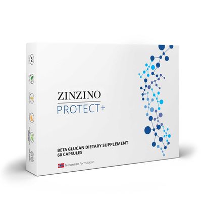 Zinzino Protect+ - Immune Support Supplement with Beta-Glucans, Vitamin C & D3 - Boosts Immune System with Synergistic Blend - 60 Capsules
