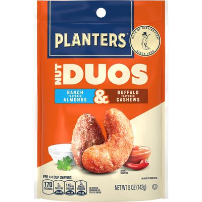 PLANTERS Nut Duos, Flavored Nuts, Ranch Almonds & Buffalo Cashews 5oz