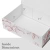 Sorarto Luxury Keepsake Gift Box 3-Pack | Pink Floral Decorative Boxes with Magnetic Lids for Presents, Wedding Memory Box, and Bridal Gifts. 11.5" x 7.5" x 3.5" view 2