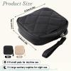 2 Pcs Sanitary Napkin Storage Bag,Period Bag, Period Pouch,Feminine Menstrual Pad Tampon Organizer,Portable Sanitary Pads Pouches First Period Kit for Teen Girls Women Ladies(Black&Beige) view 2