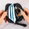 2 Pcs Sanitary Napkin Storage Bag,Period Bag, Period Pouch,Feminine Menstrual Pad Tampon Organizer,Portable Sanitary Pads Pouches First Period Kit for Teen Girls Women Ladies(Black&Beige) view 3