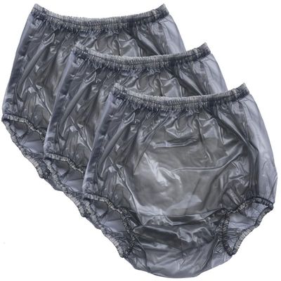 3 Pack Plastic Adult Incontinence Pants,Plastic Pants for Adults with Transparent Plastic Diapers, Waterproof and Reusable Elderly Diapers,Suitable for Adult Men and Women