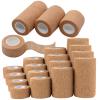 HerMia Self Adhesive Bandage Wrap Variety Pack, Waterproof Elastic Athletic Tape, Self Cohesive Bandage Wrap Assorted Sizes, 20 Rolls Self Sticking Bandages for Wrist Ankle Swelling Sprains view 1
