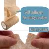 HerMia Self Adhesive Bandage Wrap Variety Pack, Waterproof Elastic Athletic Tape, Self Cohesive Bandage Wrap Assorted Sizes, 20 Rolls Self Sticking Bandages for Wrist Ankle Swelling Sprains view 4
