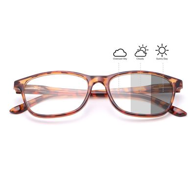 YIMI Photochromic Nearsighted Distance Glasses Spring Hinge Anit UV For Men Women Negative Power Retro Myopia Glasses(Tortoiseshell, -1.25, multiplier_x)
