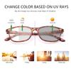 YIMI Photochromic Nearsighted Distance Glasses Spring Hinge Anit UV For Men Women Negative Power Retro Myopia Glasses(Tortoiseshell, -1.25, multiplier_x) view 3