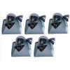 Leadigol 5Pcs Exquisite Simple Bowknot Handbag Candy Box, Small Leather Bowknot Handbag Treat Boxes Solid Color Candy Gift Boxes with Handle view 1