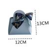 Leadigol 5Pcs Exquisite Simple Bowknot Handbag Candy Box, Small Leather Bowknot Handbag Treat Boxes Solid Color Candy Gift Boxes with Handle view 2