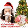 Ctosree 50 Pack Christmas Pocket Tissues Candy Cane Travel Packs Bulk 500 Sheet Small Facial Individual Tissues Pocket Packs 3 Ply Mini Travel Size for School Outdoor Camping view 2