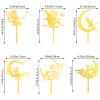 11 Pcs Gold Fairy Cake Toppers Flower Angel Cupcake Topper Ballet Fairy Birthday Cake Decorations for Birthday Wedding Decoration Supplies view 2
