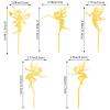 11 Pcs Gold Fairy Cake Toppers Flower Angel Cupcake Topper Ballet Fairy Birthday Cake Decorations for Birthday Wedding Decoration Supplies view 3