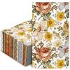 AnyDesign 100 Pack Vintage Floral Guest Napkins Disposable Boho Flower Paper Napkins Red Retro Peony Daisy Wildflower Dinner Hand Napkin for Wedding Birthday Party Supplies, 15.7 x 13 Inch view 1