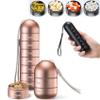 7 Days Portable Pill Case for Travel, Aluminum Alloy Metal Weekly Waterproof Pill Organizer, Pill Box 7 Day Travel Pill Container Pill Holder for Supplements Fish Oil, Supplement, Vitamins (Rose Gold) view 1