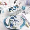 AnyDesign 100 Pack Christmas Guest Napkins Disposable Vintage Blue Xmas Ball Pine Branch Paper Napkins Winter Dinner Hand Napkin for Christmas Winter Holiday Party Supplies, 4.3 x 7.8 Inch view 3