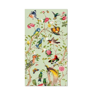 40 Pcs Floral Bird Paper Napkins, Vintage Bird Flower Guest Paper Napkins Disposable, Flower Dinner Hand Napkin for Wedding, Birthday, Bridal Showers, Baby Showers, Kitchen & Bathroom, 4.5x8 Inch