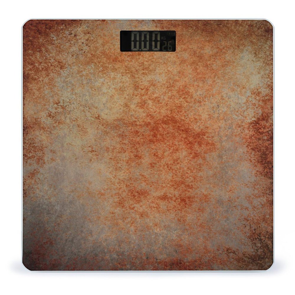 Abstract Brown Rust Art Scale for Body Weight Smart Accurate Digital Bathroom Scale with Easy Read LCD
