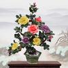 Simulation Tree Jade Peony Flower Artificial Bonsai New Chinese Style Living Room Decoration Artificial Bonsai Tree Fake Plant Decoration Decorative Bonsai view 3