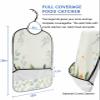 Kewadony Adult Bibs for Elderly Women - Summer Leaf Waterproof Dining Clothing Protectors with Crumb Catcher for Eating/Feeding, Tropical Green Terry Cloth Bib Machine Washable view 2