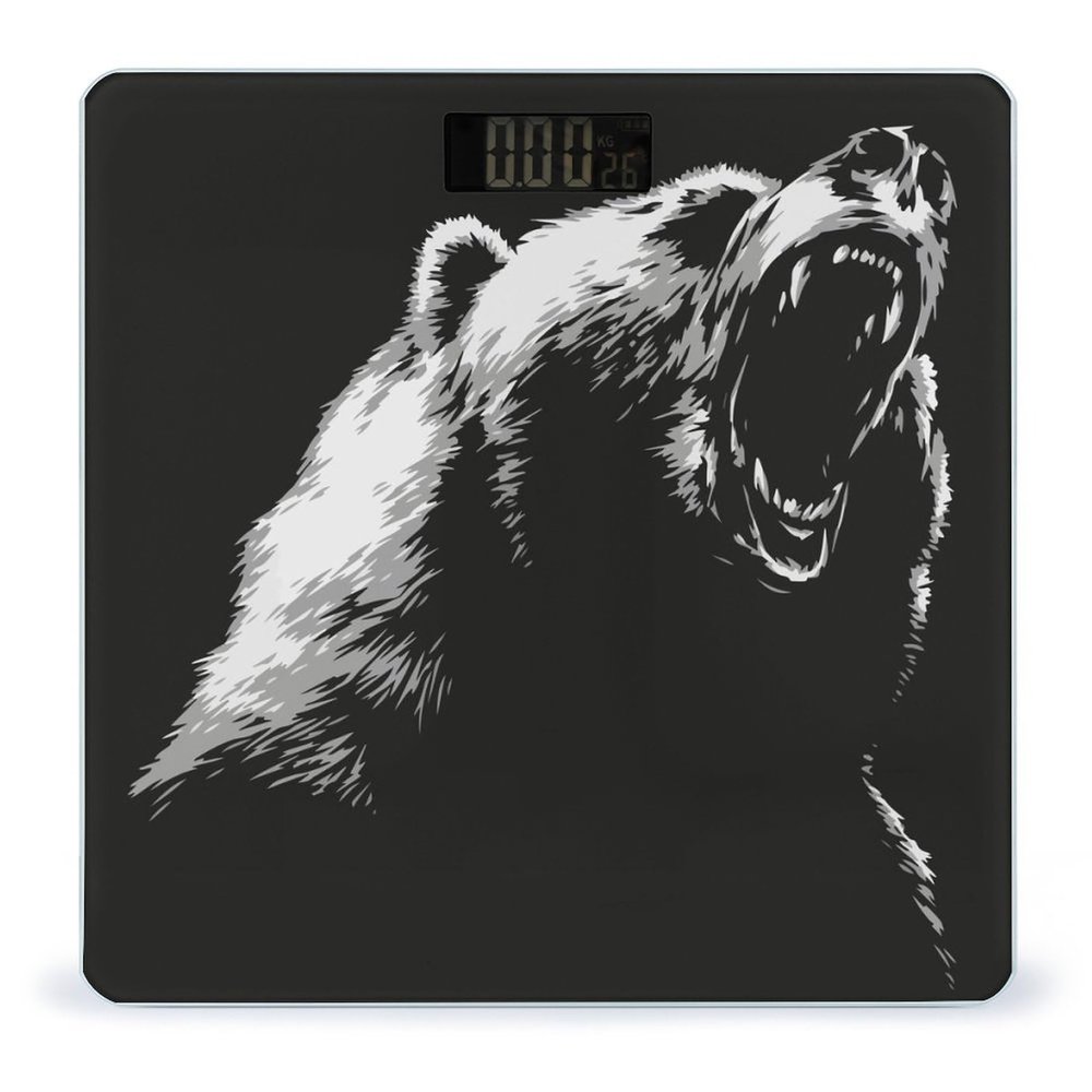 Angry Bear Scale for Body Weight Smart Accurate Digital Bathroom Scale with Easy Read LCD