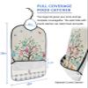 Kewadony Adult Bibs for Elderly Women - Happy Easter Waterproof Dining Clothing Protectors with Crumb Catcher for Eating/Feeding, Watercolor Eggs Tree Bunny Butterfly Buffalo Check Terry Cloth Bib view 2