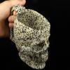 10.6 OZ, 6.3" Dalmatian Jasper Hand Carved Crystal Skull Cup, Crystal Healing view 1