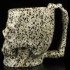 10.6 OZ, 6.3" Dalmatian Jasper Hand Carved Crystal Skull Cup, Crystal Healing view 3
