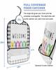 Kewadony Adult Bibs for Elderly Women - Spring Easter Waterproof Dining Clothing Protectors with Crumb Catcher for Eating/Feeding, Welcome Peeps Bunny Black Buffalo Plaid Terry Cloth Bib Washable view 2