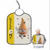 Kewadony Adult Bibs for Elderly Women - Welcome Yellow Gnomes Waterproof Dining Clothing Protectors with Crumb Catcher for Eating/Feeding, Spring Bees Floral Linen Terry Cloth Bib Machine Washable view 1