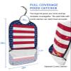 Kewadony Adult Bibs for Elderly Women - 4th of July Waterproof Dining Clothing Protectors with Crumb Catcher for Eating/Feeding, Patriotic American Star Red Striped Terry Cloth Bib Machine Washable view 2