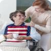 Kewadony Adult Bibs for Elderly Women - 4th of July Waterproof Dining Clothing Protectors with Crumb Catcher for Eating/Feeding, Patriotic American Star Red Striped Terry Cloth Bib Machine Washable view 3