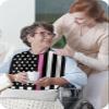 Kewadony Adult Bibs for Elderly Women - Thin Pink Line Flag Waterproof Dining Clothing Protectors with Crumb Catcher for Eating/Feeding, American Flag Pink Stripes Terry Cloth Bib Machine Washable view 3
