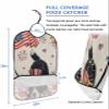 Kewadony Adult Bibs for Elderly Women - 4th of July Dogs Waterproof Dining Clothing Protectors with Crumb Catcher for Eating/Feeding, Independence Day American Flag Star Terry Cloth Bib Washable view 2
