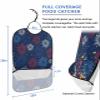 Kewadony Adult Bibs for Elderly Women - Independence Day Waterproof Dining Clothing Protectors with Crumb Catcher for Eating/Feeding, 4th of July Fireworks Star Blue Terry Cloth Bib Machine Washable view 2