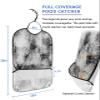Kewadony Adult Bibs for Elderly Women - Black and Grey Waterproof Dining Clothing Protectors with Crumb Catcher for Eating/Feeding, Abstract Art Black Smear Painting Terry Cloth Bib Machine Washable view 2