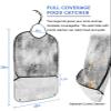 Kewadony Adult Bibs for Elderly Women - Black and White Waterproof Dining Clothing Protectors with Crumb Catcher for Eating/Feeding, Grey Smear Painting Abstract Art Terry Cloth Bib Machine Washable view 2