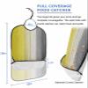 Kewadony Adult Bibs for Elderly Women - Yellow Black White Waterproof Dining Clothing Protectors with Crumb Catcher for Eating/Feeding, Farmhouse Color Ombre Wood Terry Cloth Bib Machine Washable view 2