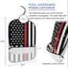 Kewadony Adult Bibs for Elderly Women - Thin Red Line Flags Waterproof Dining Clothing Protectors with Crumb Catcher for Eating/Feeding, Firefighter American Flags Terry Cloth Bib Machine Washable view 2